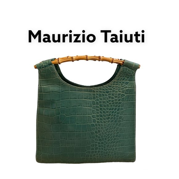 Maurizio Taiuti Handbags - Maurizio Taiuti Bamboo Handle Vintage Handbag